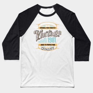 Premium Quality original part (mostly) vintage 1981 Baseball T-Shirt